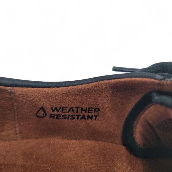 Vionic Abigail Black Nubuck Zip Sneakers‎ Size 10 Weatherproof Comfort Shoes - Picture 5 of 7